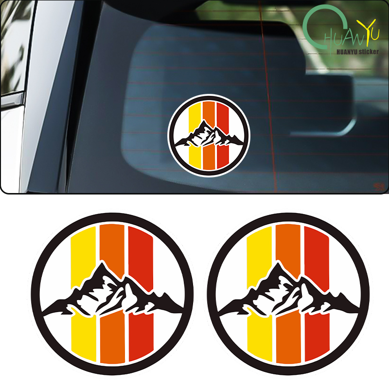 Motorcycle Gear Hub - รถ SUV ภูเขาหิมะสามสีแบบย้อนยุคกระจกหลังกระจกหน้ารถข้างตกแต่งด้วย stiker Motor รถ