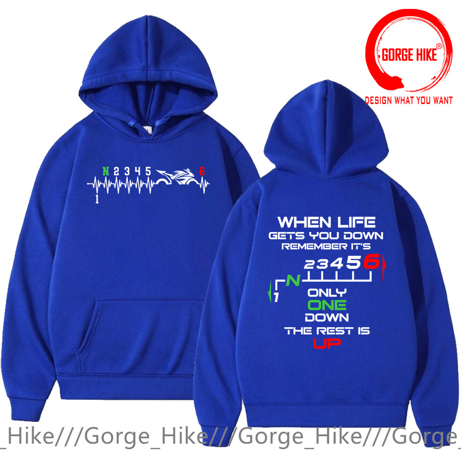 1N23456 เสื้อฮู้ดลายเกียร์มอเต - Motorcycle Gear Up Down บทวิจารณ์และราคา