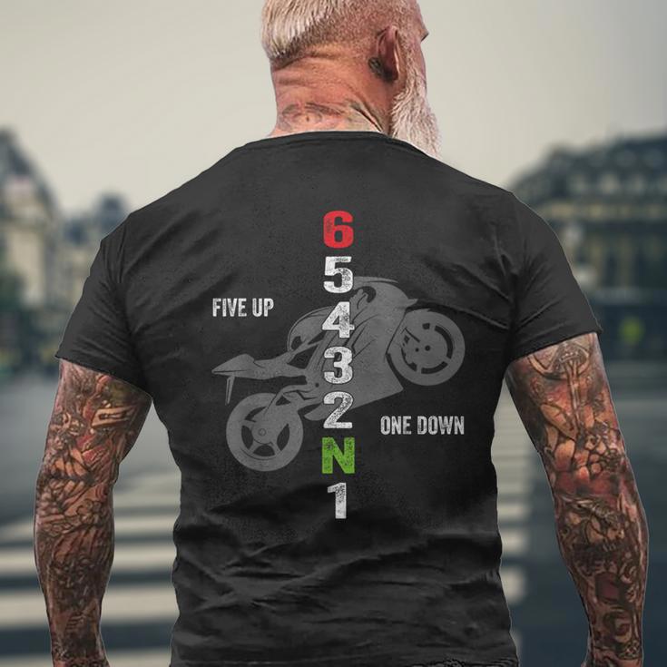 เสื้อยืดแขนสั้นลายพิมพ์ด้านหลั - Motorcycle Gear Up Down บทวิจารณ์และราคา